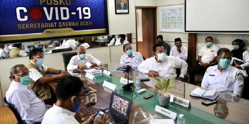 Sekda Ajak Camat Hingga Kepala Puskesmas Sukseskan Aksi Gebrak Masker di Aceh