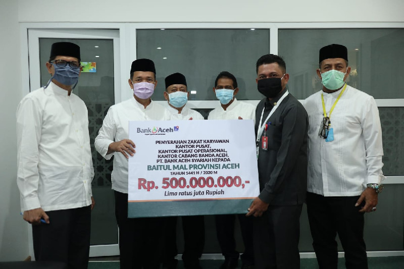 Bank Aceh Syariah Setor Zakat Penghasilan ke BMA