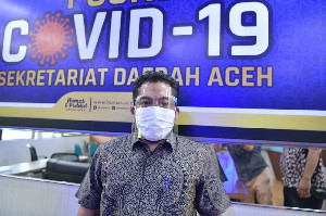 Maksimalkan Sosialisasi Pakai Masker Pemerintah Aceh Pasang Stiker di Mobil