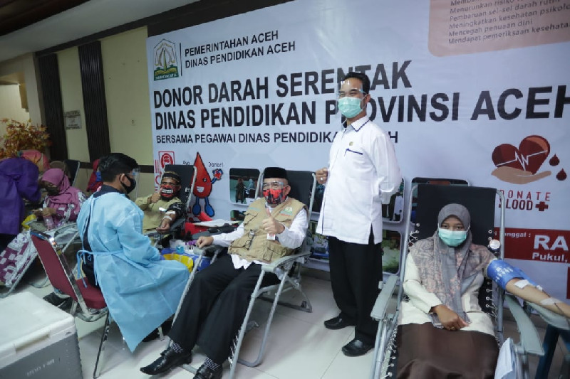 Keluarga Besar Dinas Pendidikan se-Aceh Kumpulkan 362 Kantong Darah