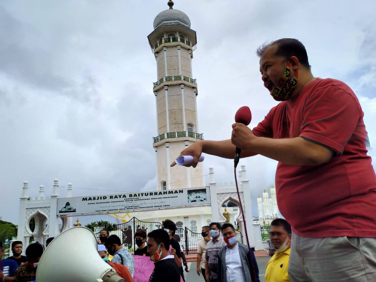Ini 12 Tuntutan GERAM yang Demo  Plt Gubernur Aceh