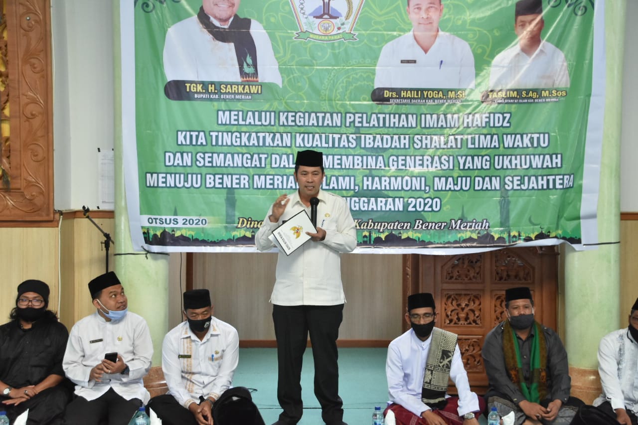 Pemkab Bener Meriah Adakan Pelatihan Imam Hafidz