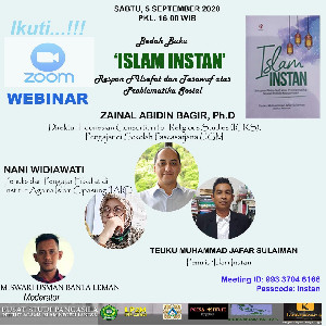 Buku "Islam Instan" Dibedah via Zoom Webinar