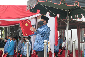 Hari Hardikda Ke-61 Sekda Aceh Timur Pimpin Upacara