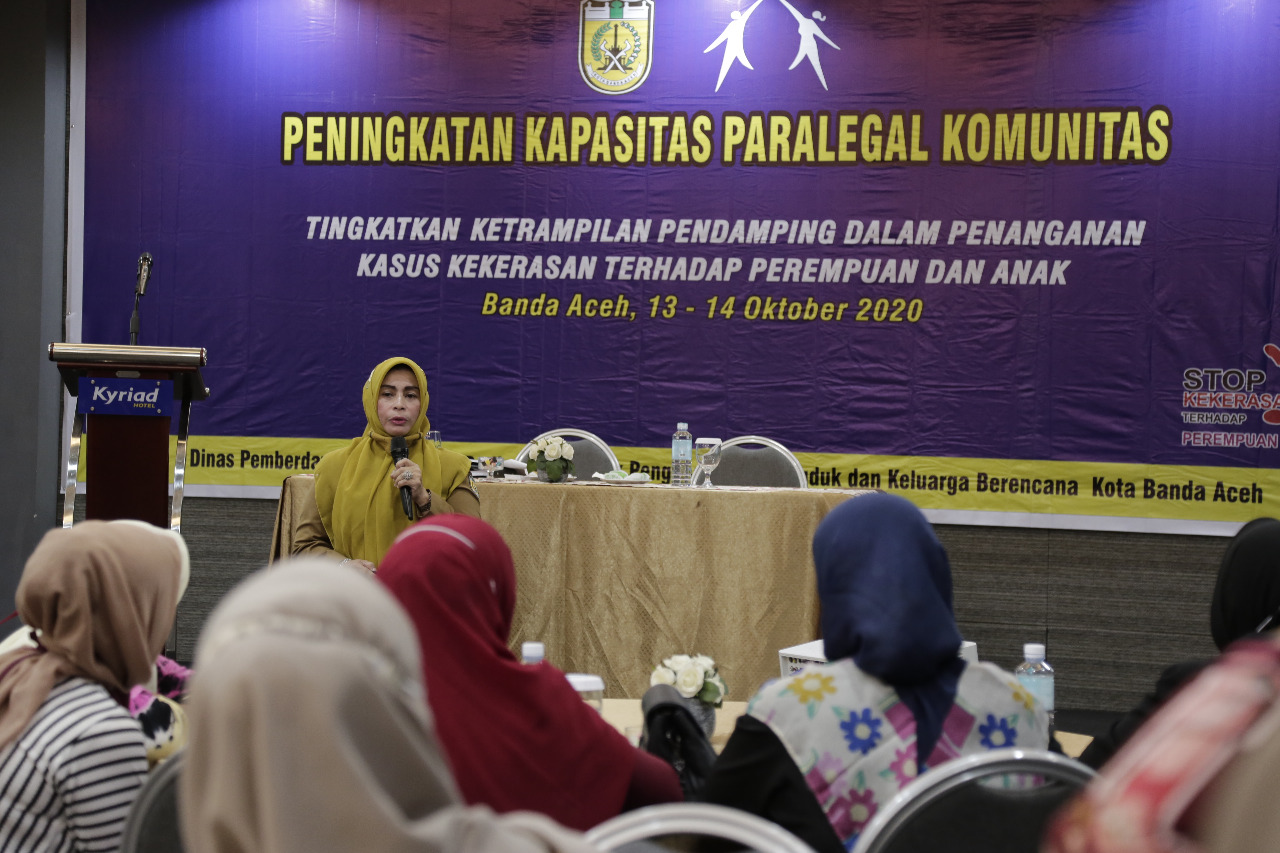 DP3AP2KB Banda Aceh Latih Paralegal Komunitas, Target Dampingi Korban Kekerasan