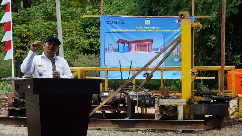 Program KOTAKU Bangun Instalasi Air Bersih di Aceh Besar