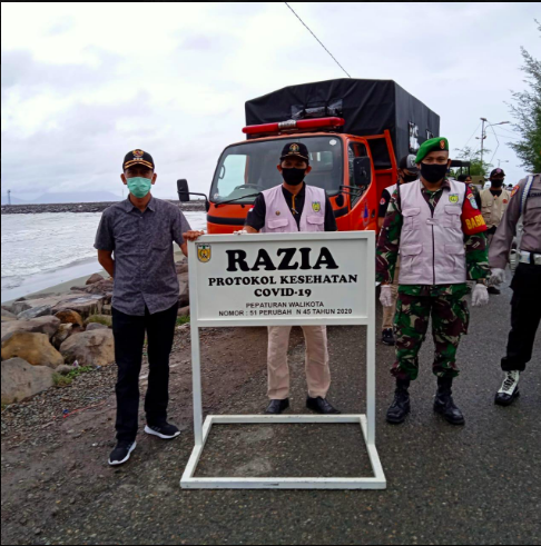 Razia Penegakan Disiplin Protokol Kesehatan bersama Tim Terpadu Banda Aceh