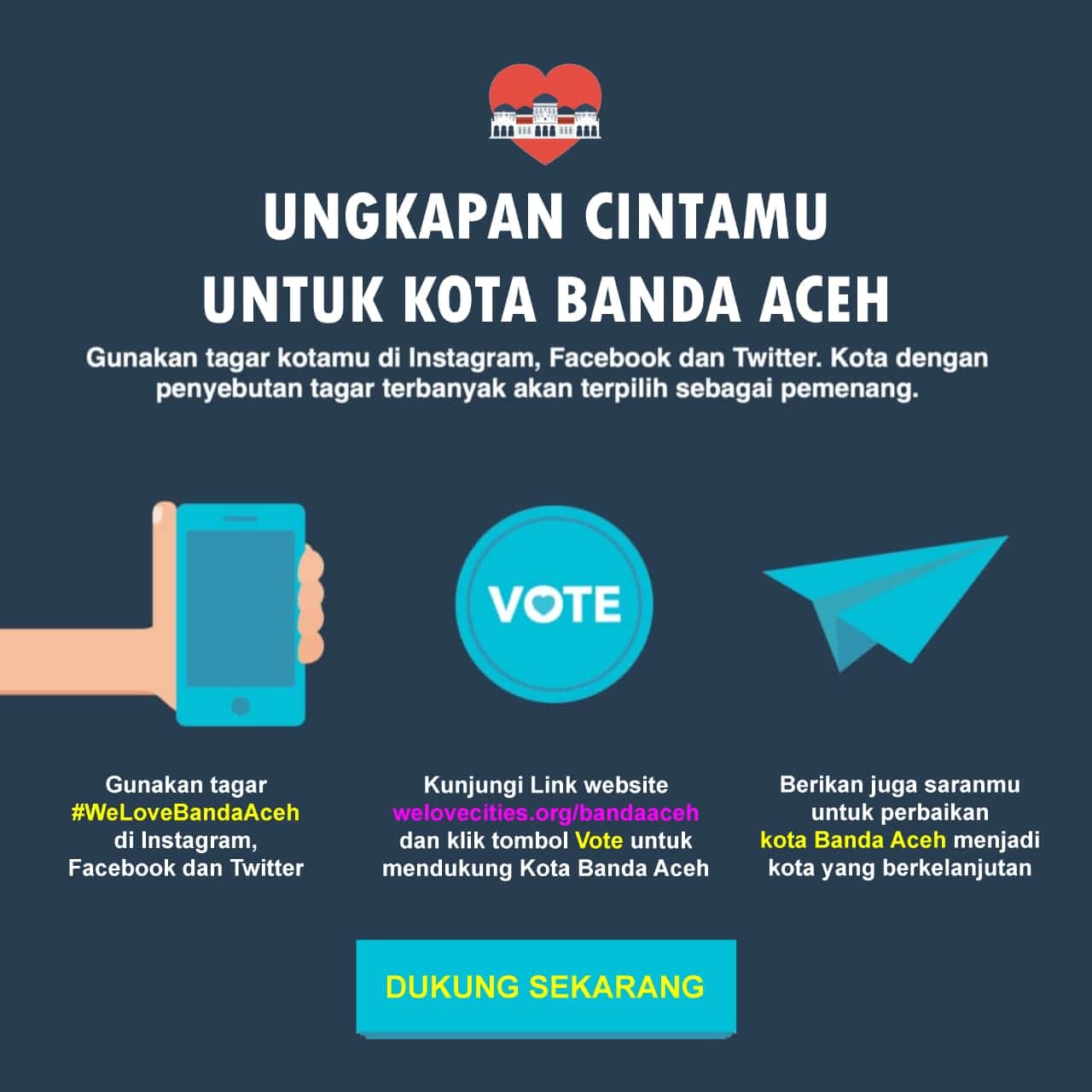 Aminullah Usman Ajak Warga Pilih Banda Aceh pada Kampanye Global We Love Cities WWF