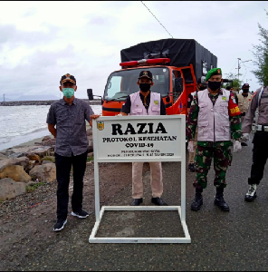 Razia Penegakan Disiplin Protokol Kesehatan bersama Tim Terpadu Banda Aceh