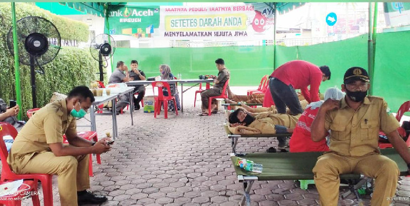 Bantu Kebutuhan Darah, Bank Aceh Syariah Bireuen Gelar Donor Darah