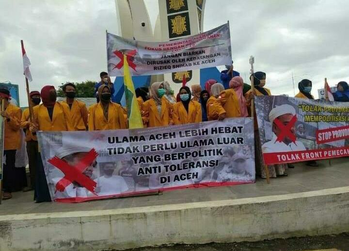 Ini Alasan Massa Bubarkan Aksi Tolak Habib Rizieq ke Aceh