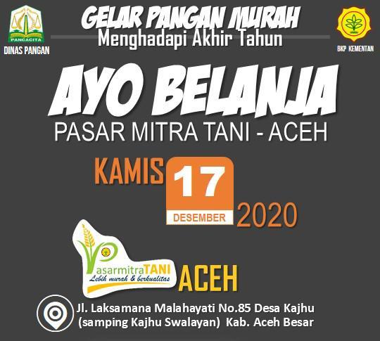 Besok, Dinas Pangan Aceh Gelar Pasar Murah di Kajhu