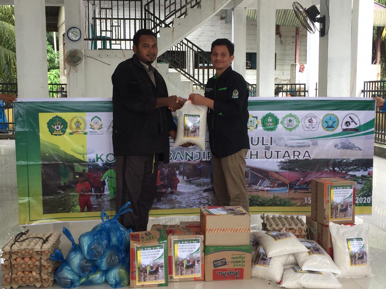 Lembaga Mahasiswa di FTK UIN Ar-Raniry Salurkan Bantuan Korban Banjir Aceh Utara dan Timur