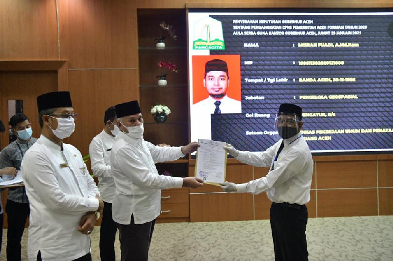 SK CPNS Tahun 2019, Diserahkan Sekda Aceh