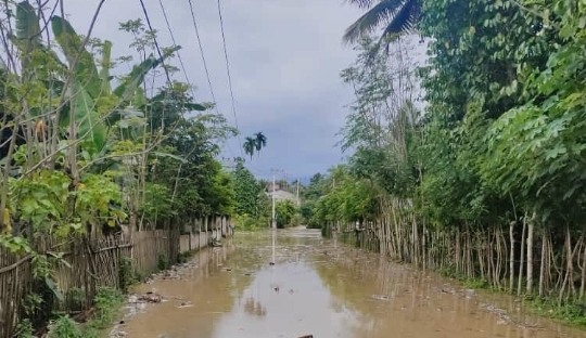 Krueng Beuracan Meluap, Sejumlah Desa di Kecamatan Meureudu Diterjang Banjir