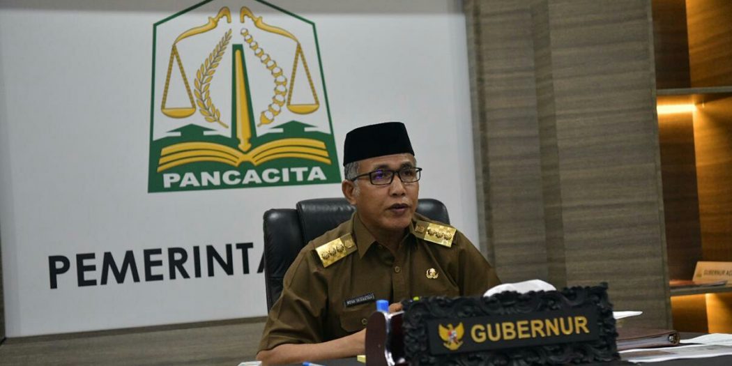 Gubernur Aceh Ikut Kortekrenbang 2021 Secara Virtual
