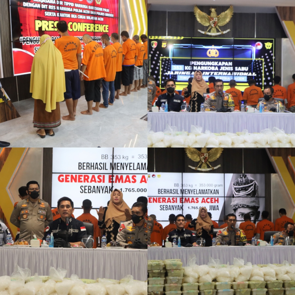 Polda Aceh Ungkap Kasus Penyeludupan Sabu 353 Kg, Ini Sejumlah Tersangka dan Perannya