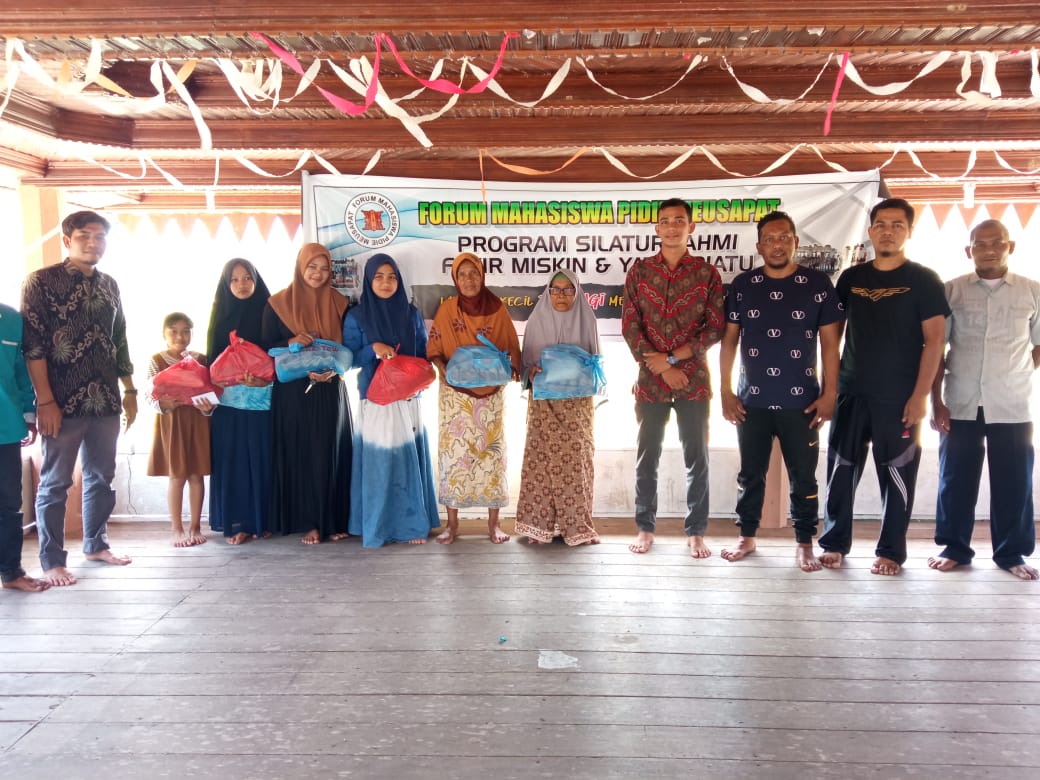 Forum Mahasiswa Pidie Meusapat Santuni Anak Yatim di Desa Pangge Pilok