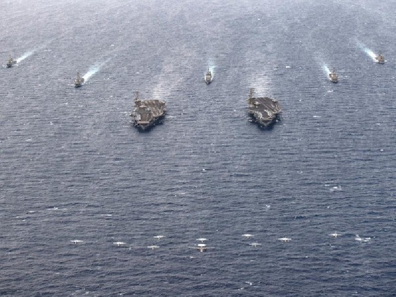 Latihan AS Kerahkan Dua  Armada Kapal Induk,  China: AS Rusak Stabilitas