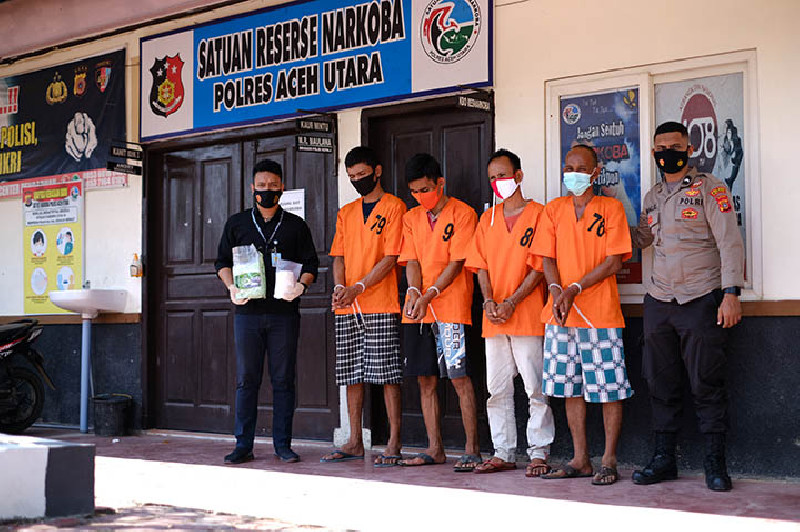 Polisi Aceh Utara Amankan 1,6 Kilogram Sabu