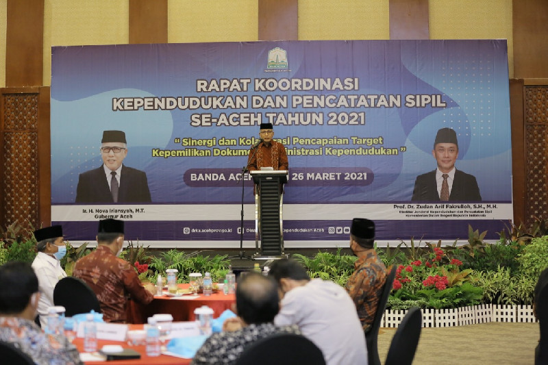Gubernur Nova Minta Disdukcapil Kerja Maksimal Rekam Data Kependudukan di Aceh