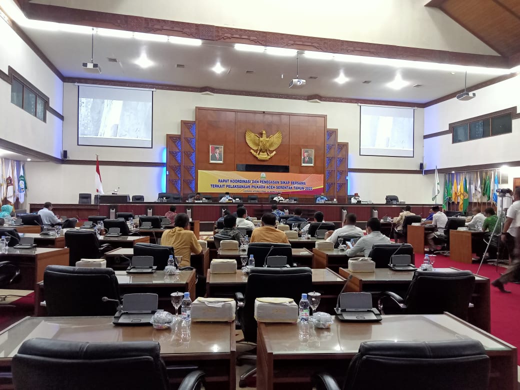 DPRA Rapat Koordinasi Terkait Penegasan Sikap Bersama Pilkada Aceh 2022