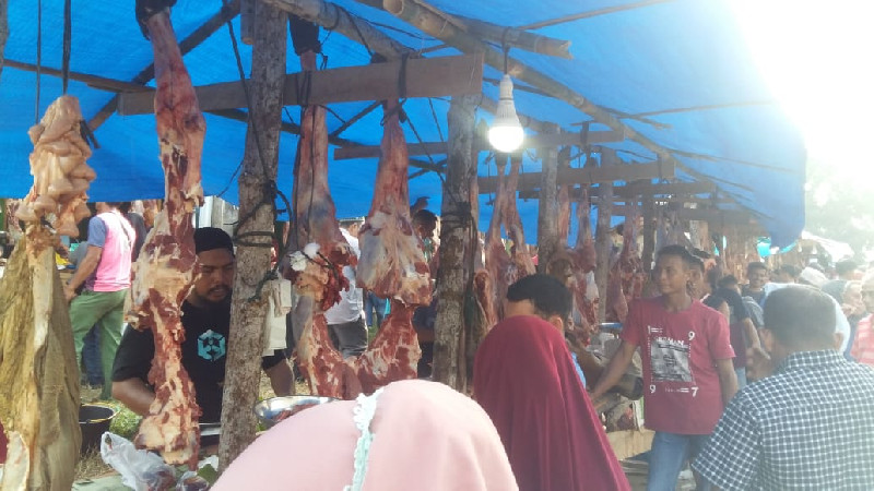 Harga Daging Meugang di Aceh Tamiang Bervariasi