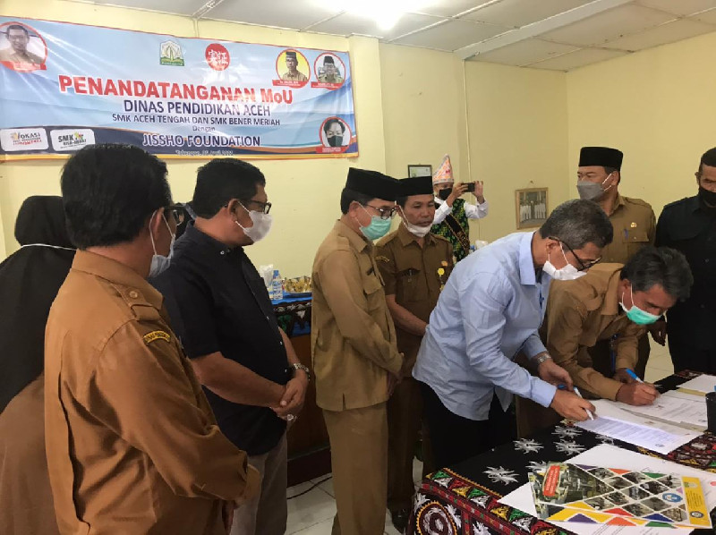 SMK di Aceh Tengah dan Bener Meriah, Tandatangani MoA dengan Jissho Jepang