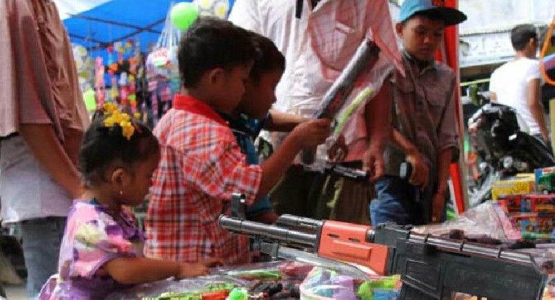 Penjualan Senjata Mainan di Aceh Tamiang Meningkat Selama Lebaran