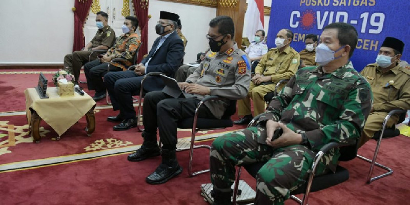 Jelang Hari Raya, Gubernur Aceh Ikut Rakor Penanganan Covid-19 Bersama Lintas Kementerian