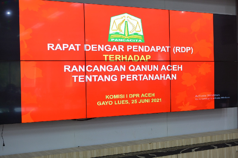 Komisi I DPRA Gelar RDPU Rancangan Qanun Aceh Tentang Pertanahan di Gayo Lues