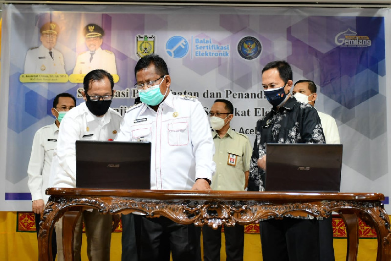 Pemanfaatan Tanda Tangan Elektronik, Pemko Banda Aceh dan BSSN Teken MoU