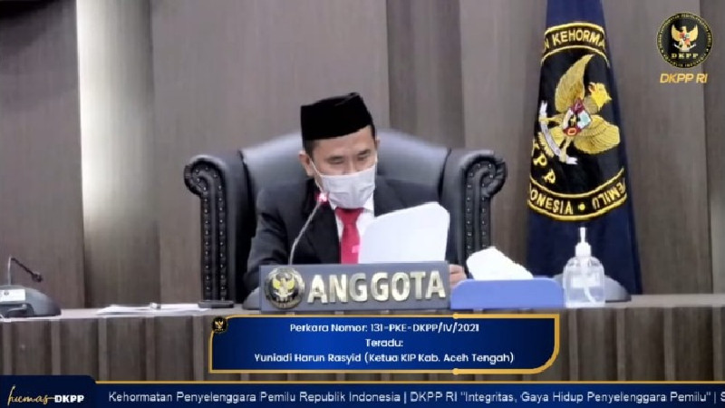 DKPP Cabut Jabatan Ketua KIP Aceh Tengah Karena Langgar Kode Etik