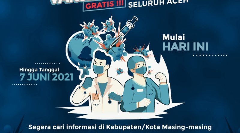 Jelang Hari ke Empat Warga Melaksanakan Vaksinasi Covid-19 di Banda Aceh Capai 1.605 Jiwa