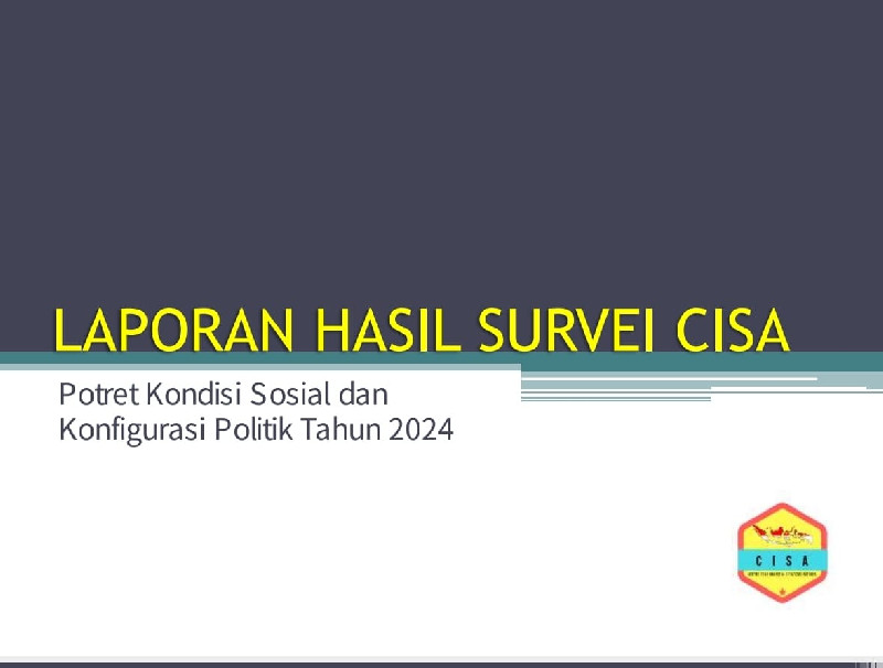 Survei CISA: Publik Puas terhadap Jokowi, Elektabilitas PDI-P Tetap Unggul, AHY dan Demokrat Semakin Lancar