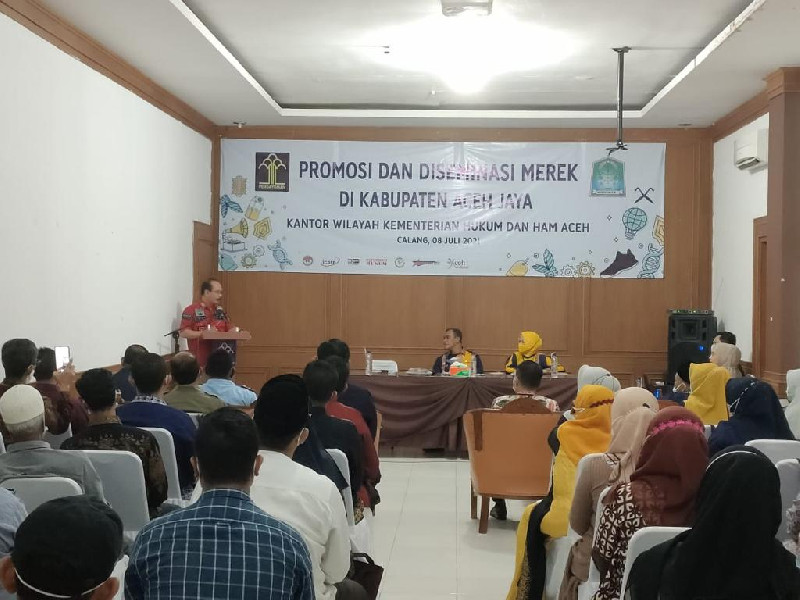 Kanwil Kemenkumham Aceh Gelar Promosi dan Diseminasi Merek di Aceh Jaya