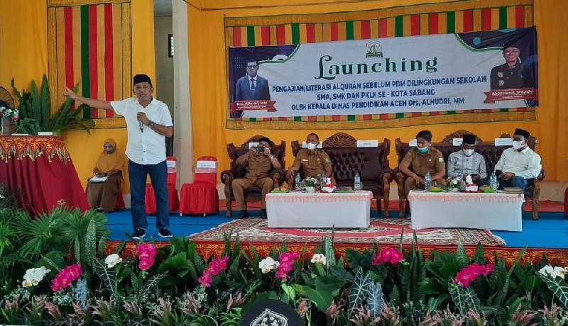 Kadisdik Aceh, Melaunching Gerakan Zikir dan Mengaji Sebelum Belajar di Sabang