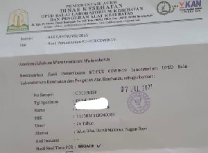 Polda Aceh Amankan Penumpang Pesawat Palsukan Data Tes PCR