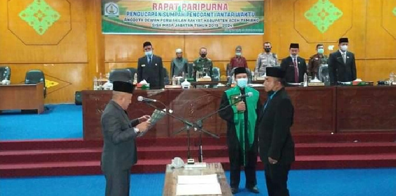 Dody Fahrizal Resmi Dilantik Jadi Anggota DPRK Aceh Tamiang Gantikan Syamsul Bahri