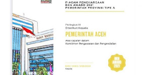 Pemerintah Aceh Peroleh Penghargaan BKN Award 2021, Gubernur Sampaikan Apresiasi