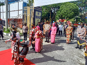 Tari Guel Sambut AKBP Nurochman Nulhakim Sebagai Kapolres Aceh Tengah