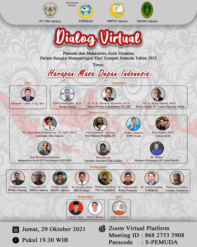 PP TIM Jakarta Gelar Dialog Virtual Peringati Hari Sumpah Pemuda