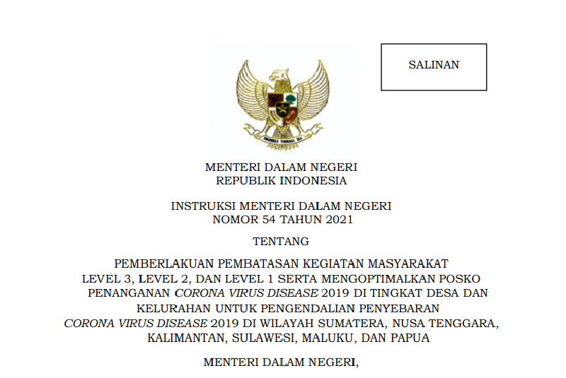 PPKM Berlanjut di Aceh, Berlaku 19 Oktober Sampai 8 November