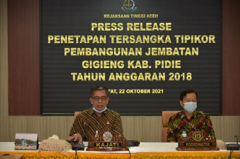 Kasus Korupsi Jembatan Gigieng Pidie, Kejati Aceh Tetapkan 5 Tersangka