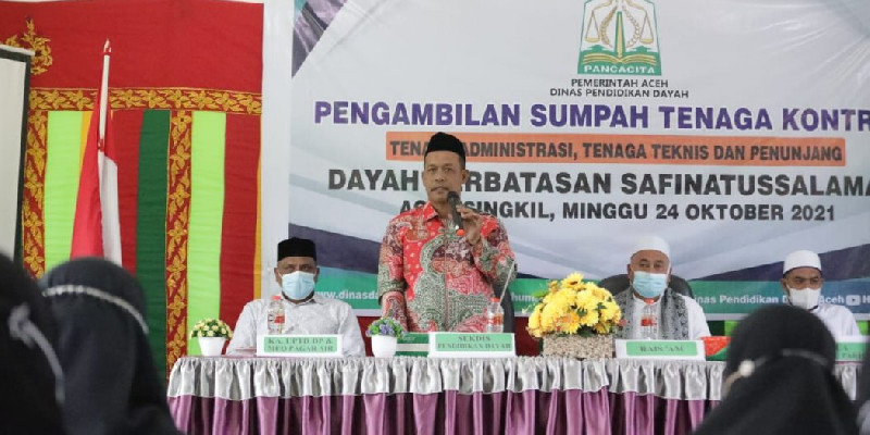 Pemerintah Aceh Tambah 10 Tenaga Kontrak di Dayah Perbatasan Safinatussalamah