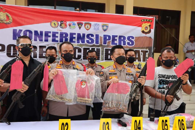 4 DPO Penembakan Pos Pol Aceh Barat Menyerahkan Diri