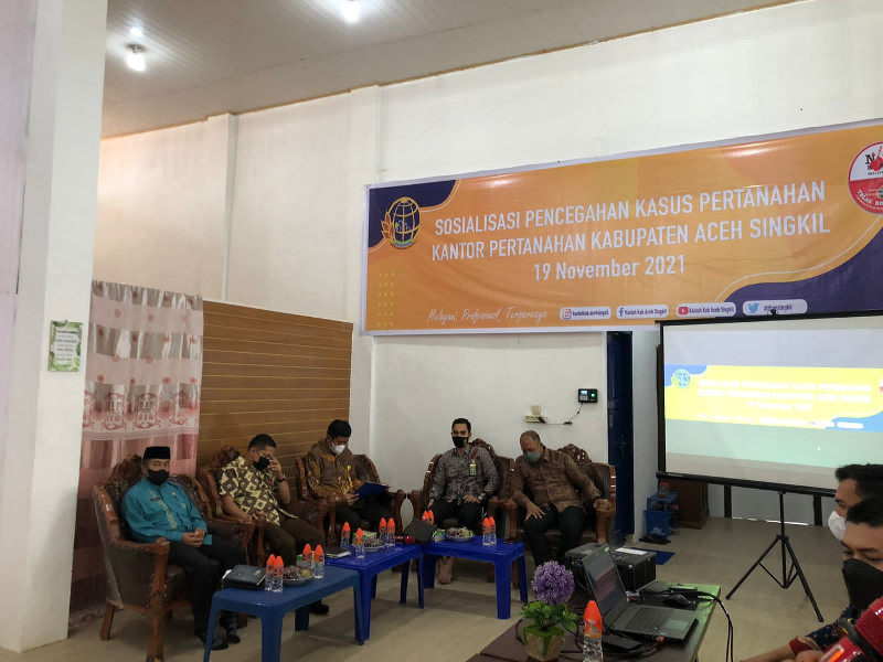 Kantah Aceh Singkil Gelar Sosialiasi Cegah Kasus dan Konflik Pertanahan