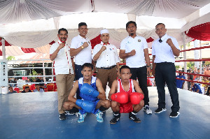 Atlet Tinju Aceh Bertarung Rebut Tiket PORA di Lhokseumawe