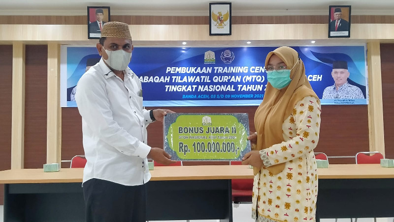 Lima Juara STQHN di Maluku Terima Bonus Pembinaan dari Pemerintah Aceh
