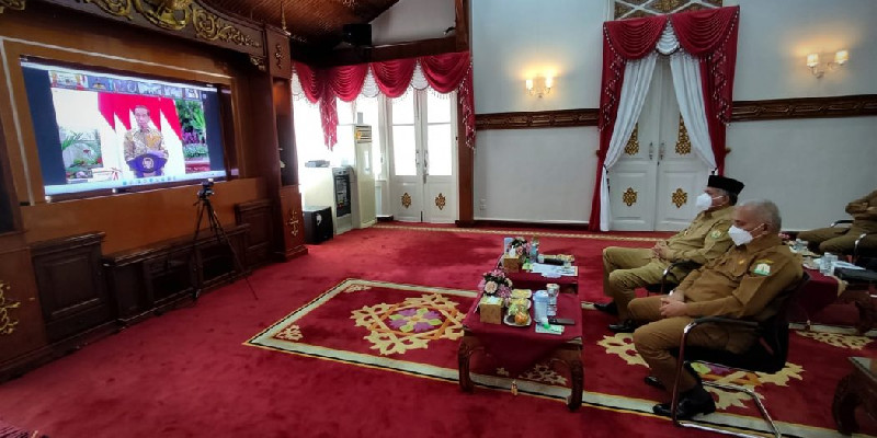 Gubernur dan Sekda Aceh Ikuti Penyerahan DIPA dan TKDD oleh Presiden Jokowi